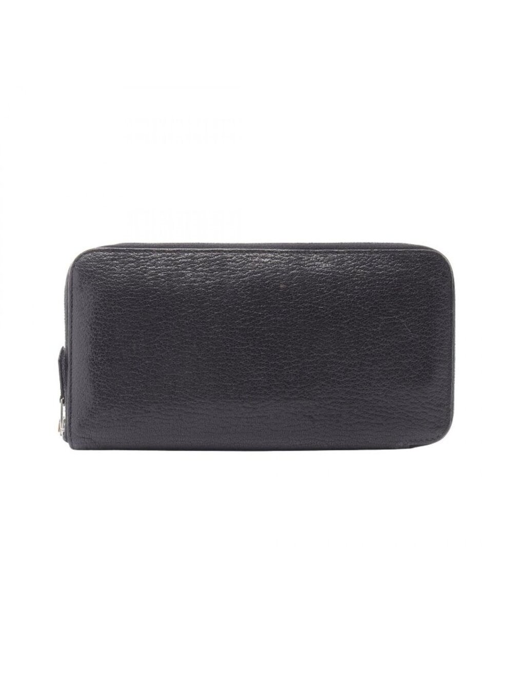 Hermes Round Wallet Azap Long la Chic Black Leather